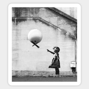 Girl with Chinese Spy Balloon Sticker